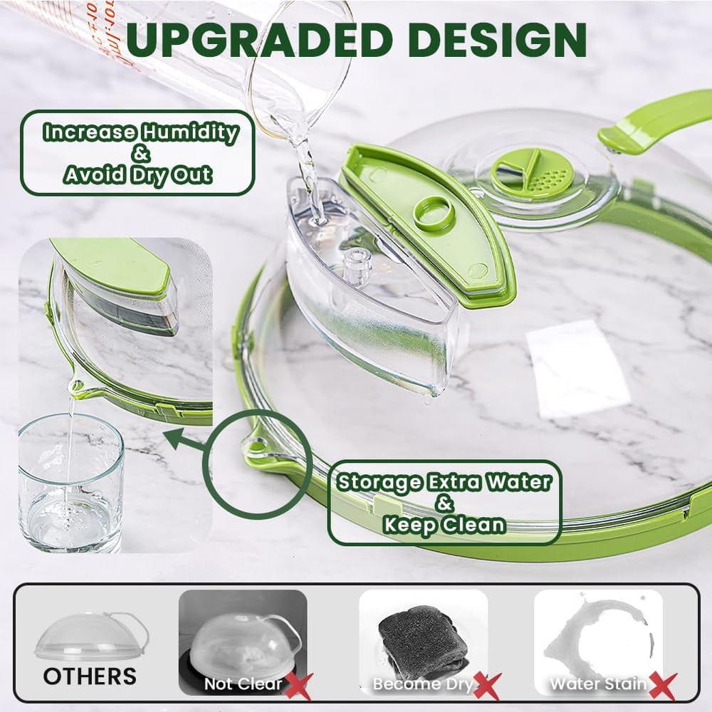 SteamGuard | Microwave Food Cover with Built-In Steamer & Splatter Shield TARHUS Kitchen Accessories
