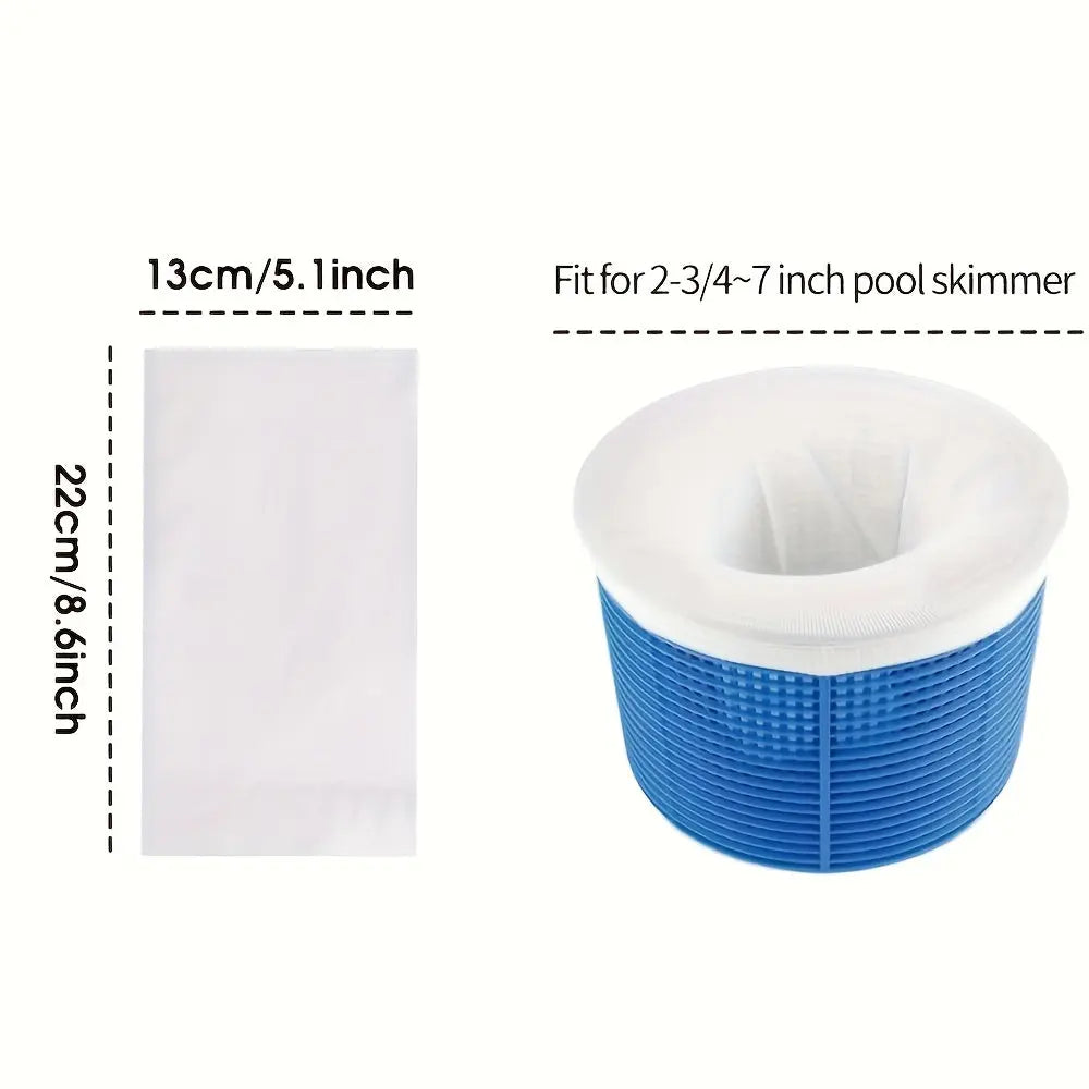 20PCS Pool Filter Bags | Fine Mesh Skimmer & Vacuum Liners for Cleaner Water TARHUS Beach