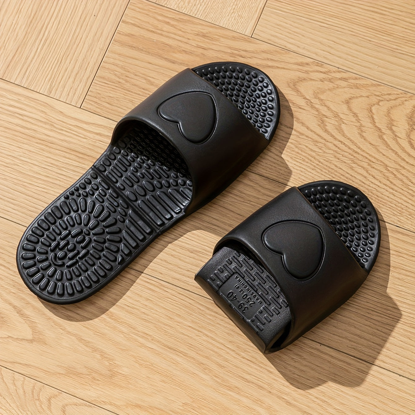 EVA Foldable Slippers for Travel, Indoor Bathroom Massage Sandals, Unisex Quick-Dry Non-Slip Flat Sole Slippers, All-Season Simple Solid Color Slip-On Clogs TARHUS