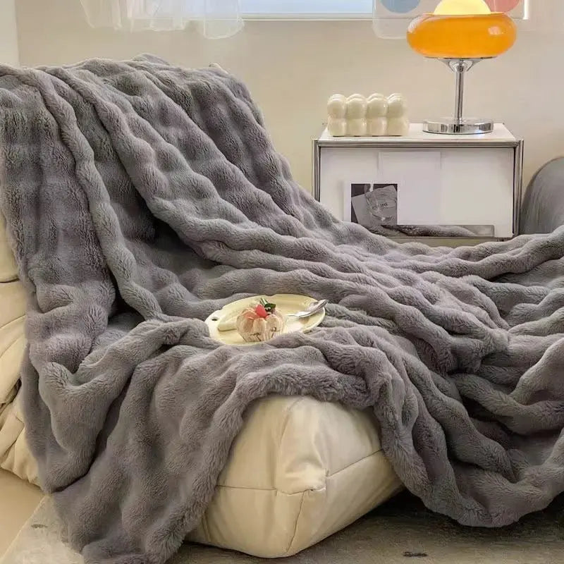 The Square Fleece Blanket – Ultra-Soft Plush Throw for Couch, Bed & Travel | Lightweight, Warm & Machine Washable - TARHUS