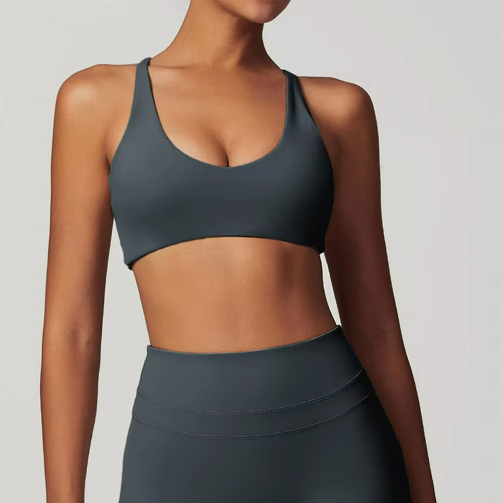 Charlotte | Luxe Race Back Pilates Top Bra with Crisscross Detailing TARHUS Pilates Top