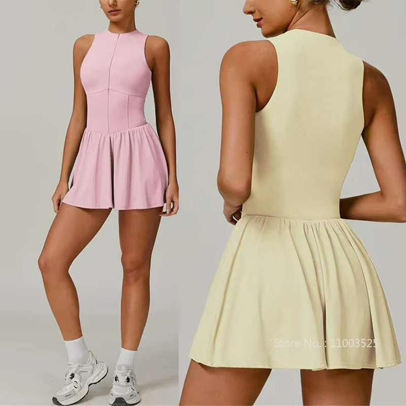 Bianca | Elite Retro Padel Dress with Integrated Skort for Court & Leisure TARHUS Padel Dress