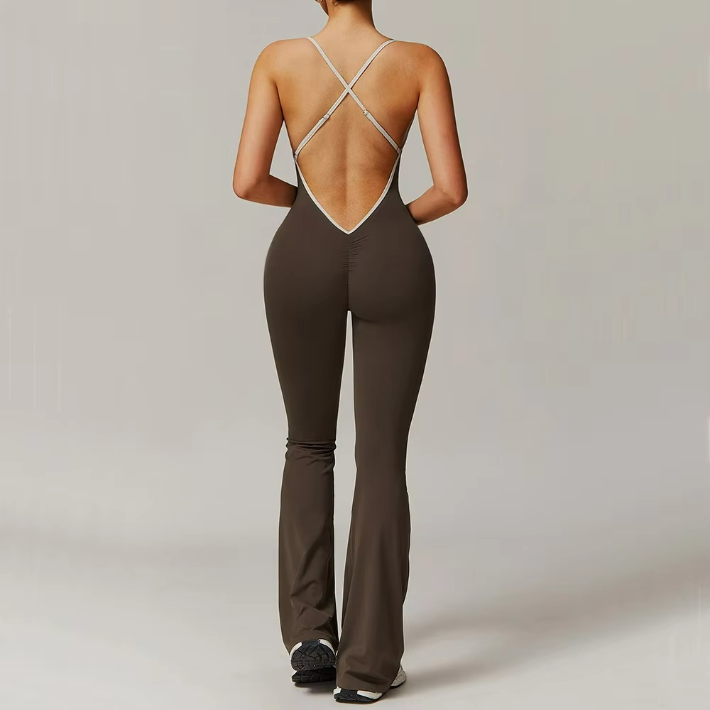 Oriana | V-Back Pilates Jumpsuit for Sculpted Confidence TARHUS Pilates Jumpsuit