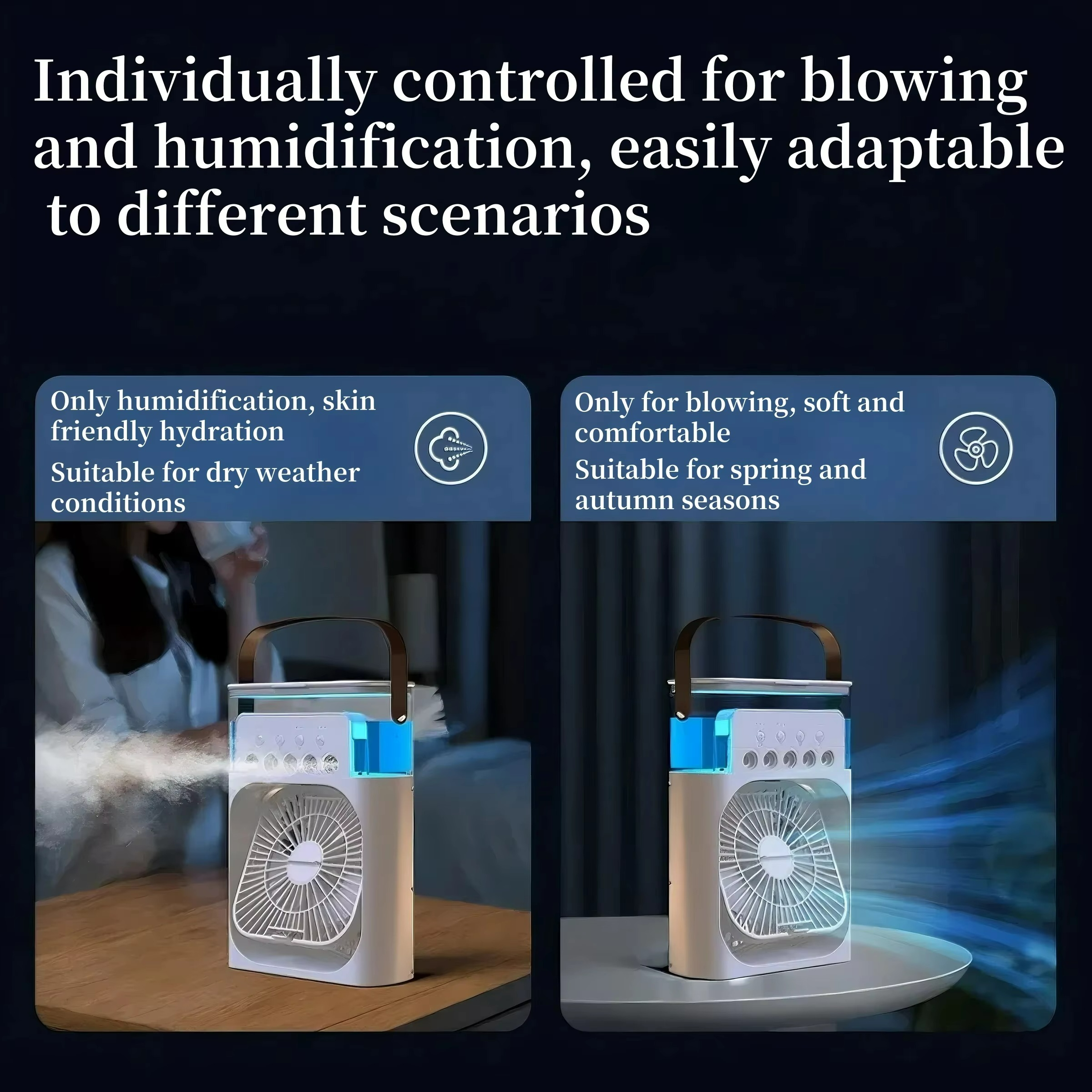 Cooliva | 3-in-1 Mini Air Cooler – Portable Fan, Humidifier & LED Night Light TARHUS Air cooler