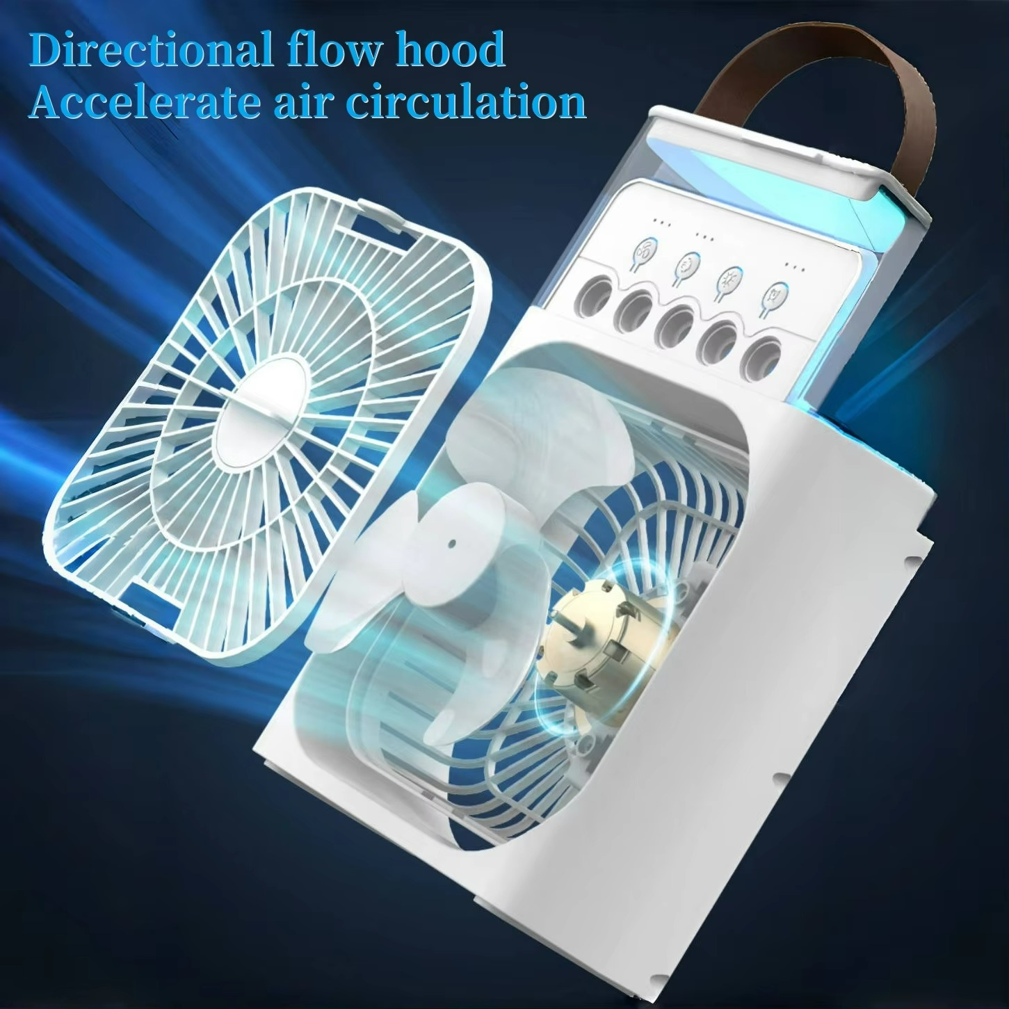 Cooliva | 3-in-1 Mini Air Cooler – Portable Fan, Humidifier & LED Night Light