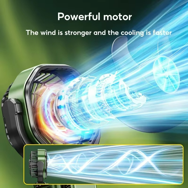 Venturo | Portable Camping Fan – Adjustable Air Cooling with LED Light & 6000mAh Battery