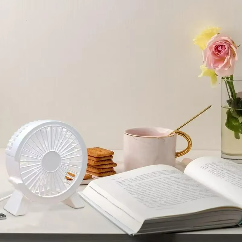 Brisair | Mini Cooling Fan – Portable USB Desk Fan with Quiet Airflow & Elegant Design