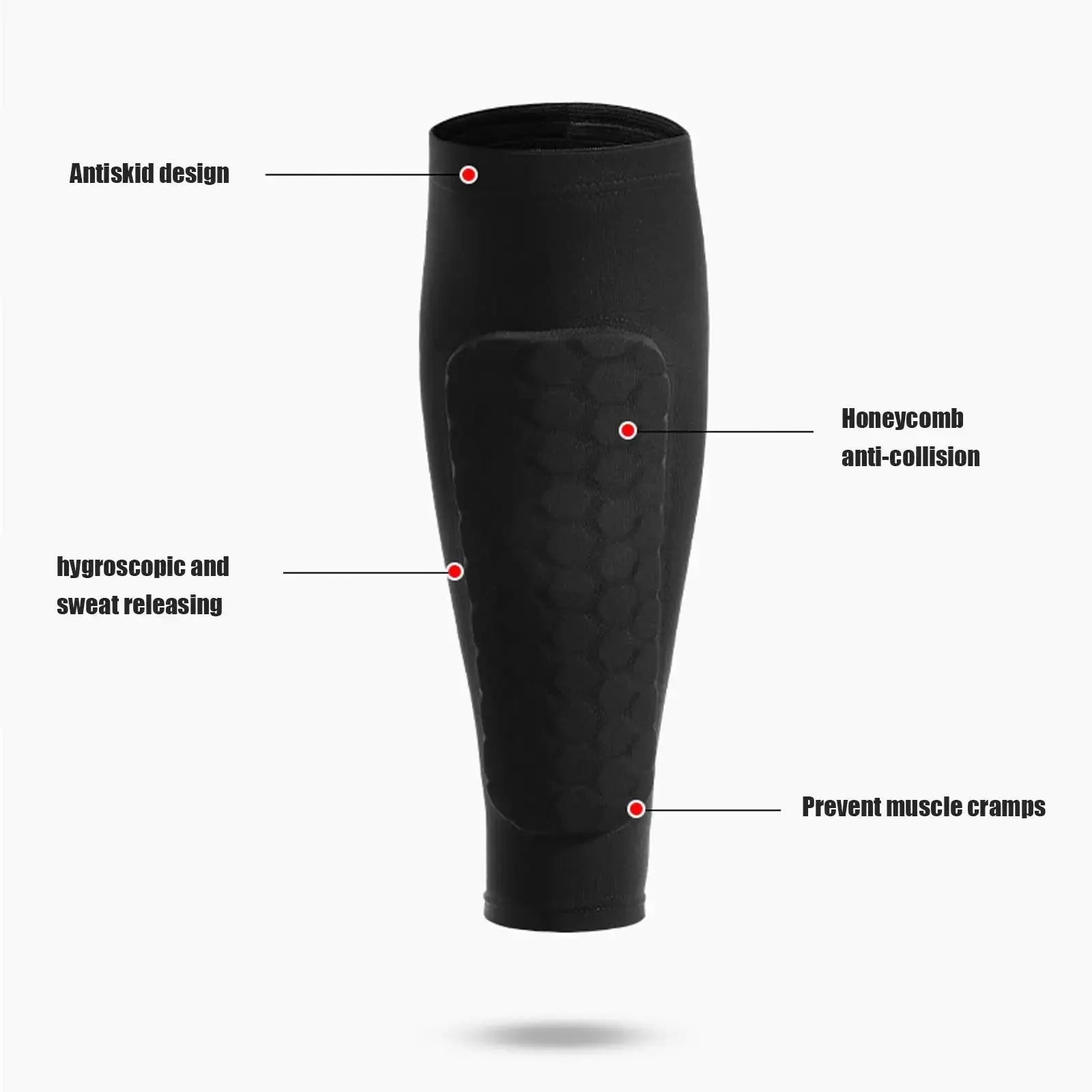 1 Pair Honeycomb Soccer Shin Guards – Lightweight Padded Protection for Youth & Adults - TARHUS