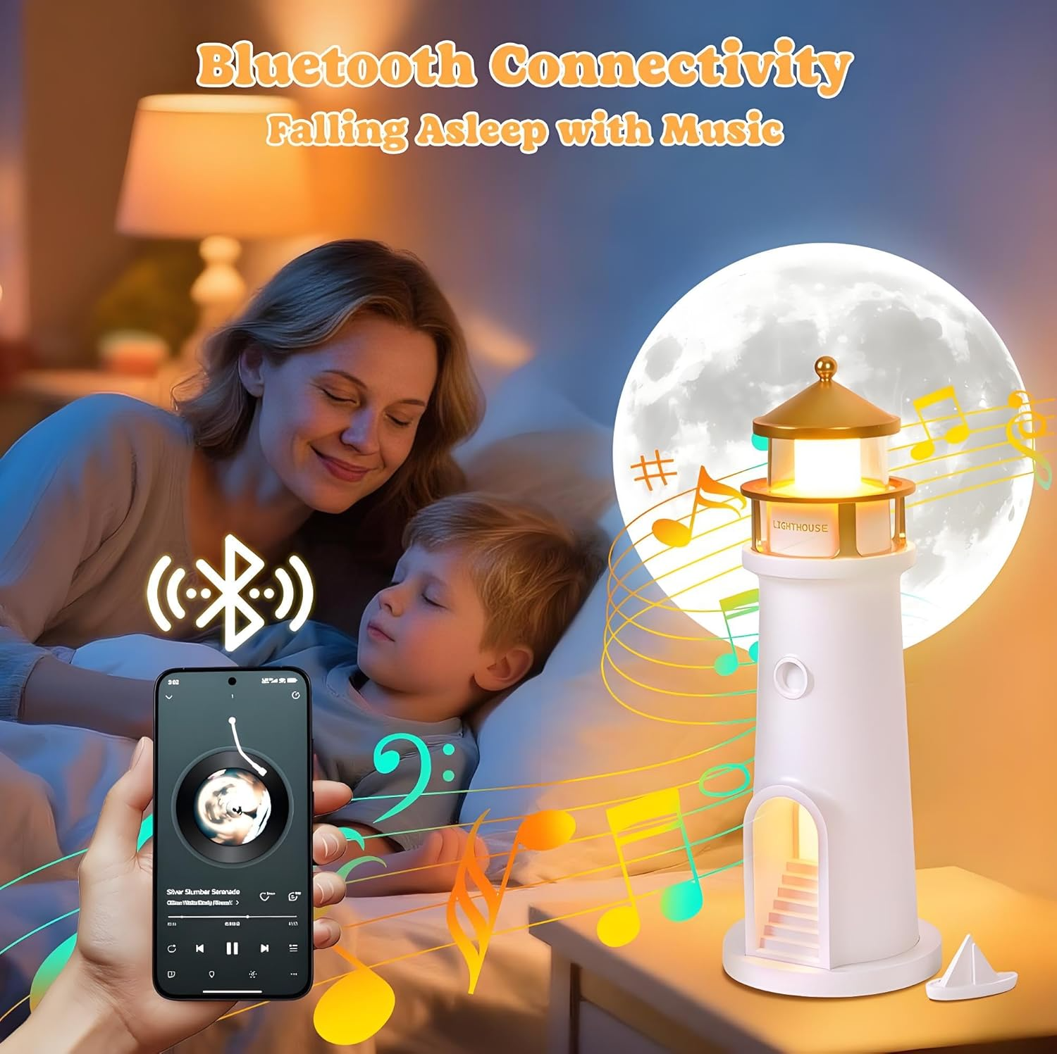Lighthaus | Moonlight Projection Lamp – Bluetooth, Motion Sensor & Remote Control TARHUS