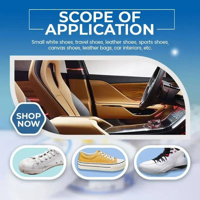 White Shoe Cleaner Cream – All-Purpose Sneaker & Leather Cleaner for Canvas, Rubber & Synthetic Materials - TARHUS