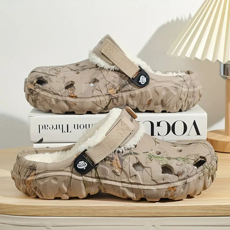 Men’s Winter Lined Crocs - Cozy Indoor House Shoes - TARHUS