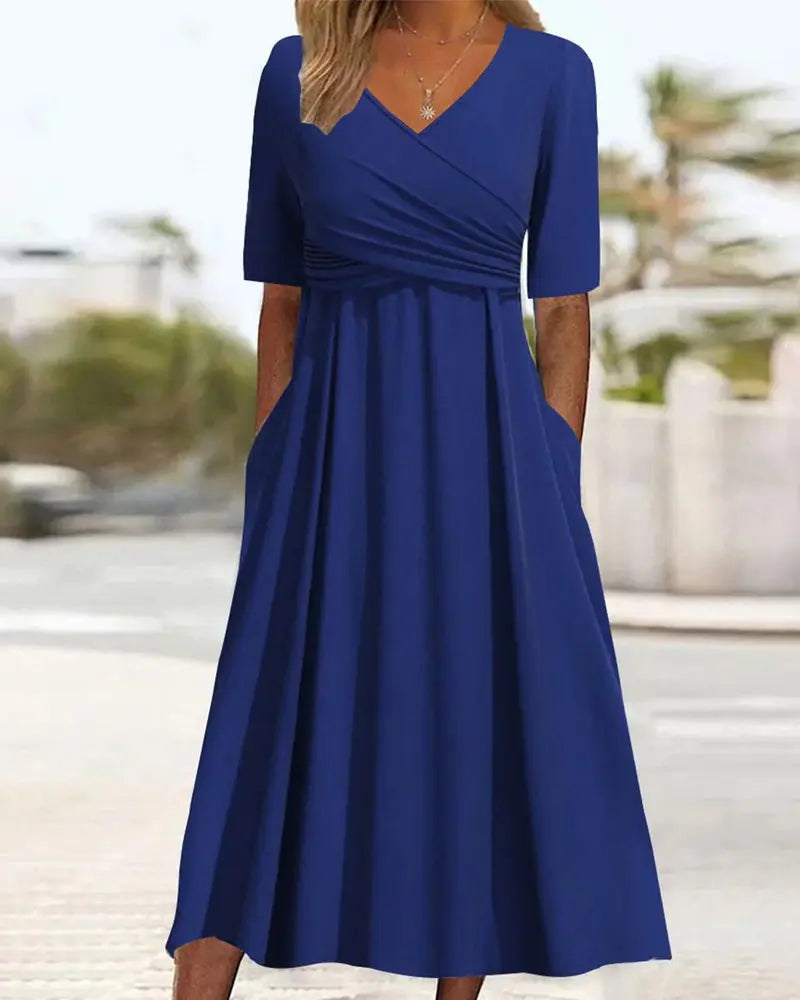 Chiara - Short-sleeved wrap dress - TARHUS
