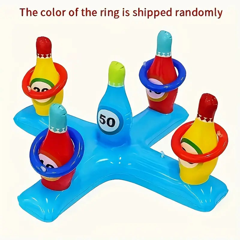 Inflatable Bottle Toss Game Set – Outdoor Party Game for Kids & Adults | Fun for Pool, Beach, Birthday & Family Gatherings - TARHUS