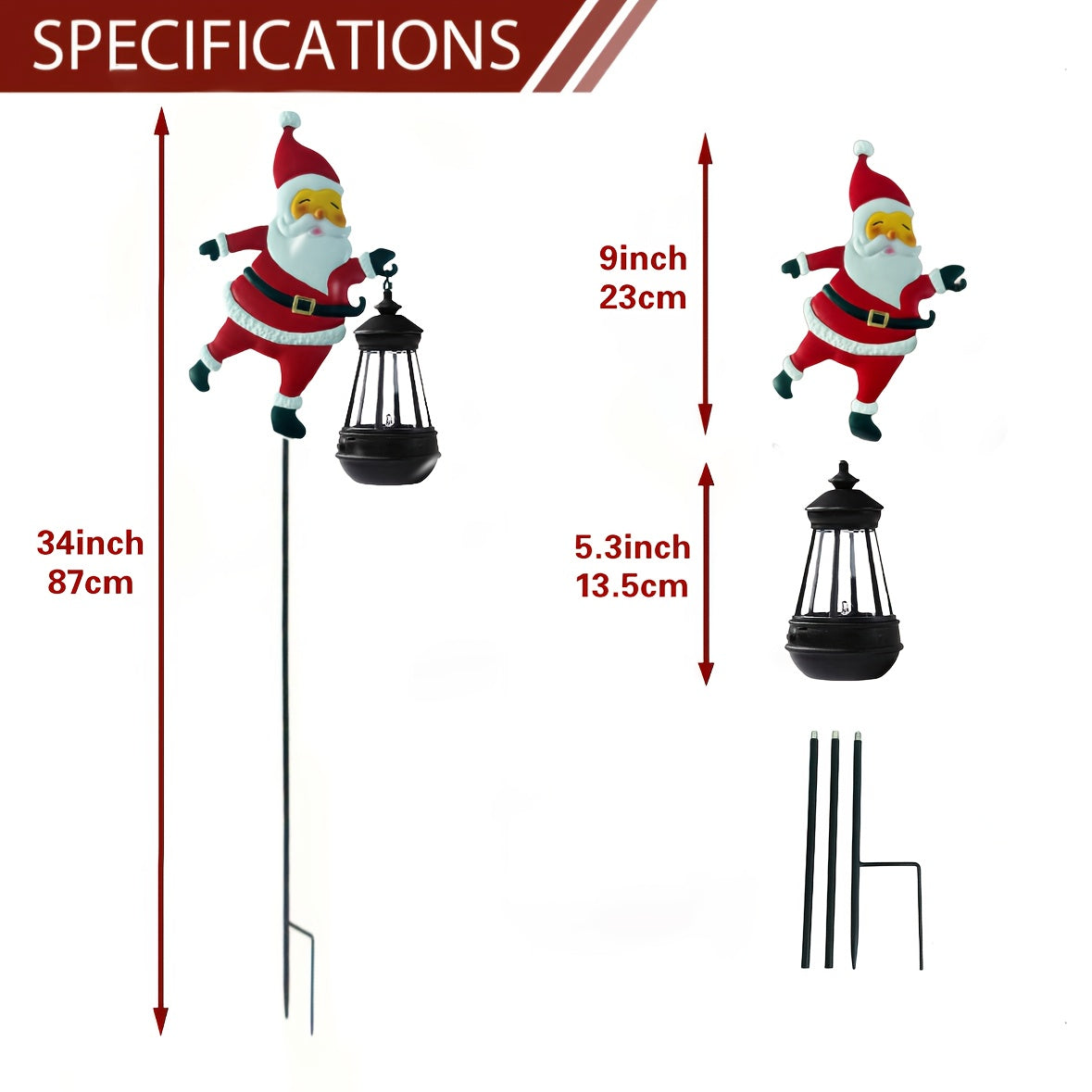 Solar-Powered Santa Lights – Warm LED Garden Pathway Decor | GlowPath TARHUS