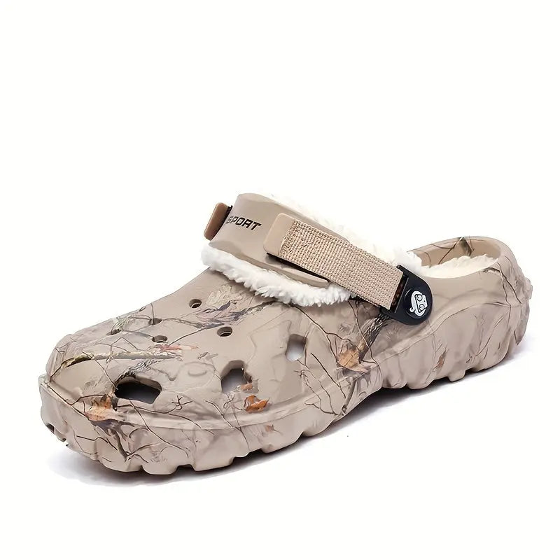 Men’s Winter Lined Crocs - Cozy Indoor House Shoes - TARHUS