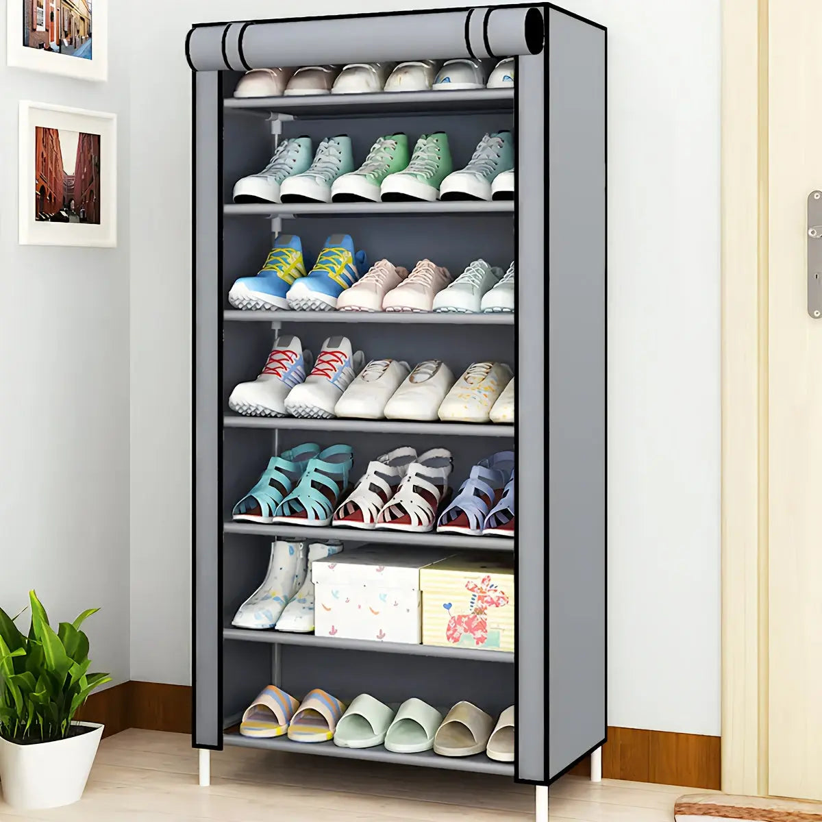Portable Multi-Layer Shoe Organizer Rack – 6/8/10 Tier Storage - TARHUS