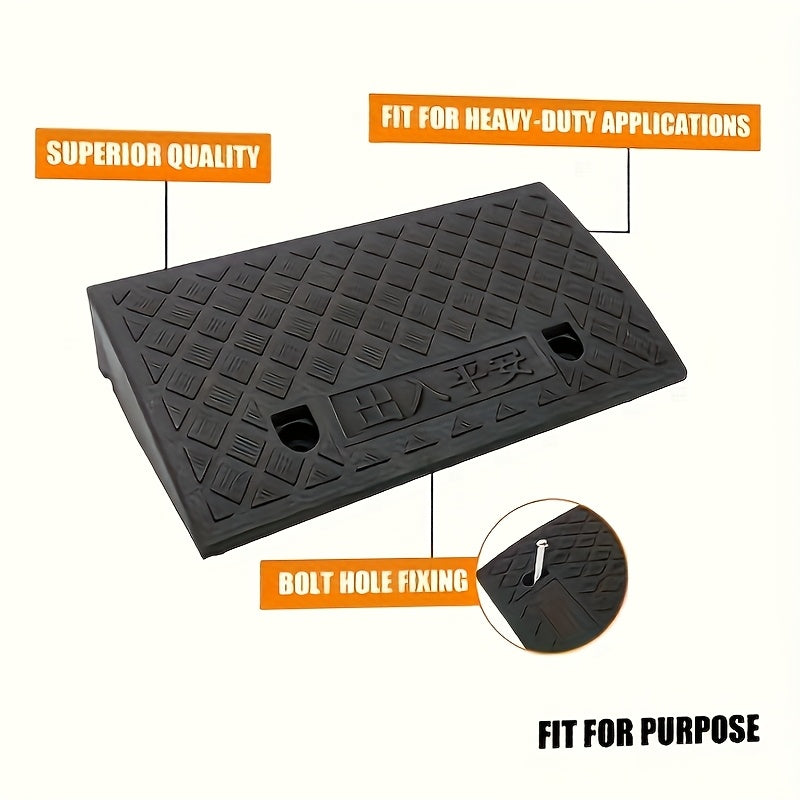 Portable Threshold Ramp for Wheelchairs, Pets & Cars - Non-Slip Rubber Entry Ramp for Steps, Doors & Walkways TARHUS