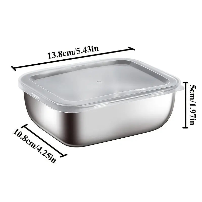 10-Piece Stainless Steel Food Storage Container Set - TARHUS