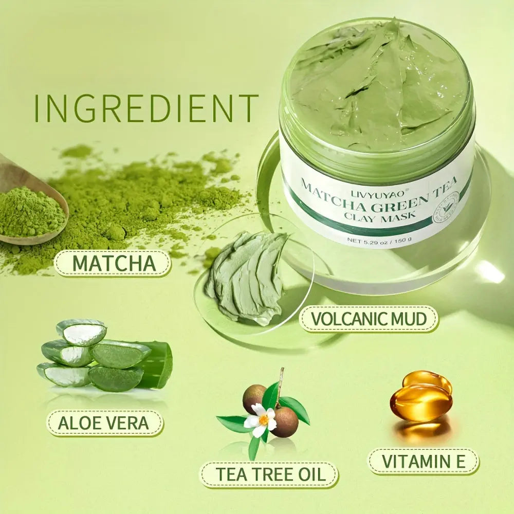 Matcha Green Tea Clay Mask – Cleansing & Moisturizing - TARHUS