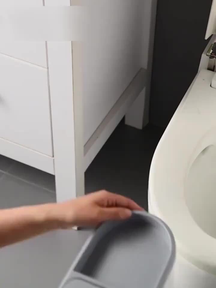 10L Bathroom Trash Can with Lid – Narrow Space Press-Type Bin for Modern Homes TARHUS Home Goods