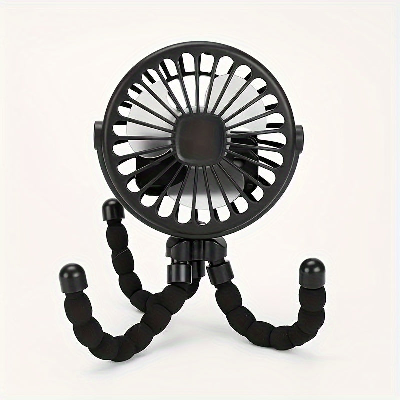 Portable USB Rechargeable Octopus Fan – Flexible Handheld Electric Mini Fan for Desk TARHUS