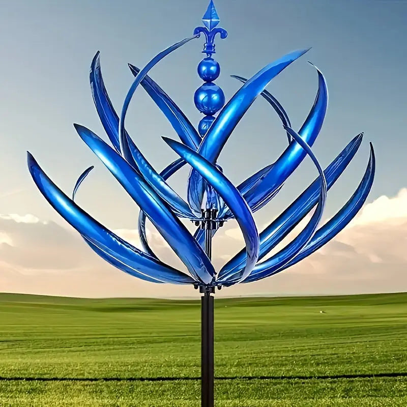 Metal Wind Spinner for Garden – Large Rotating Outdoor Yard Ornament, Battery-Free Kinetic Flower Decoration TARHUS Garden