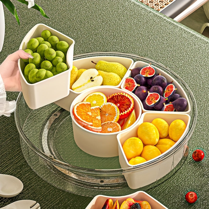 Rotating Snack Tray with Lid – Perfect for Parties & Holidays | SnackSpin TARHUS