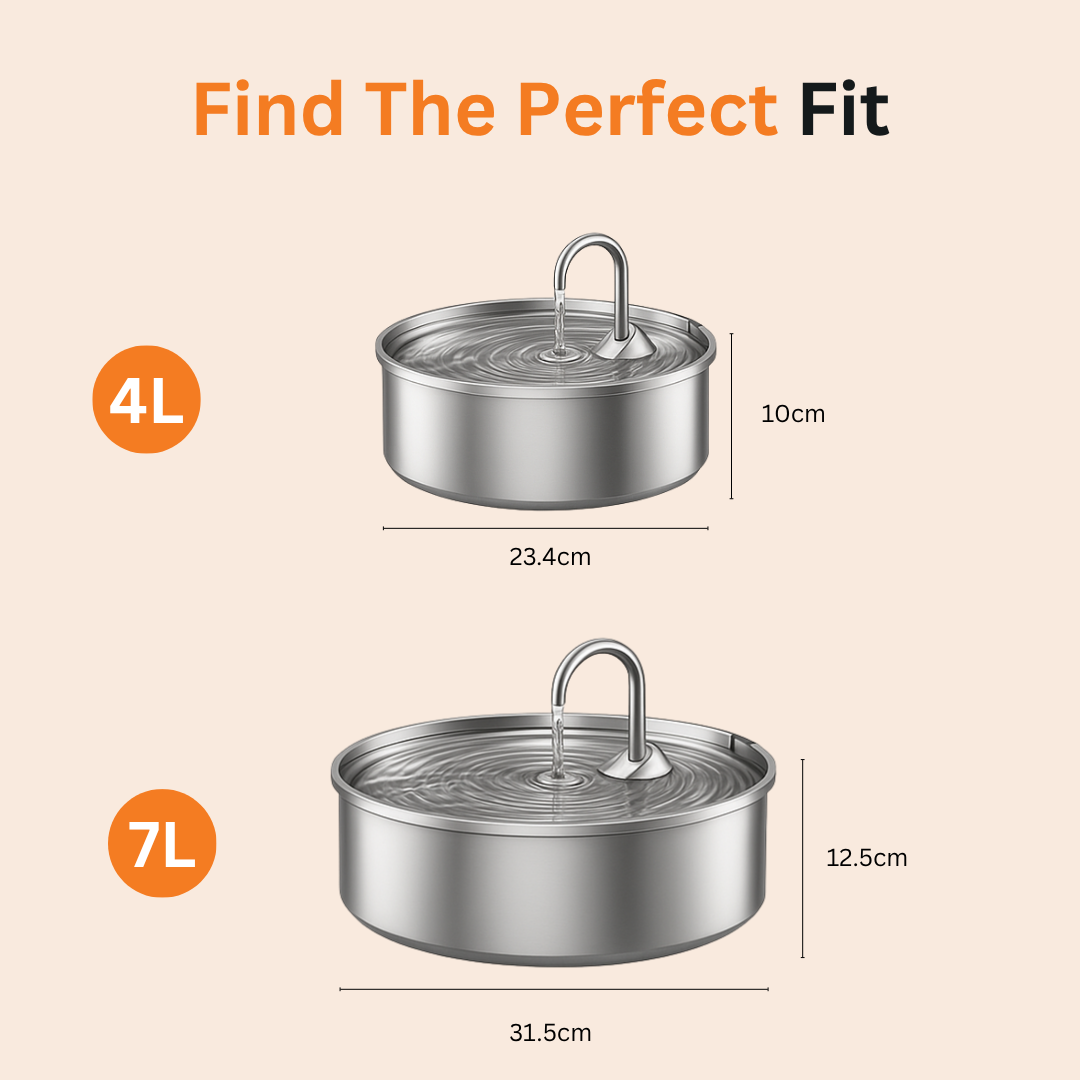 The Doggy Fountain™ – Stainless Steel Pet Water Fountain TARHUS Pets