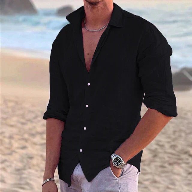 Zander | Leinenhemd Baumwoll-Leinen-Mischung, Lässig für Sommer TARHUS Shirt