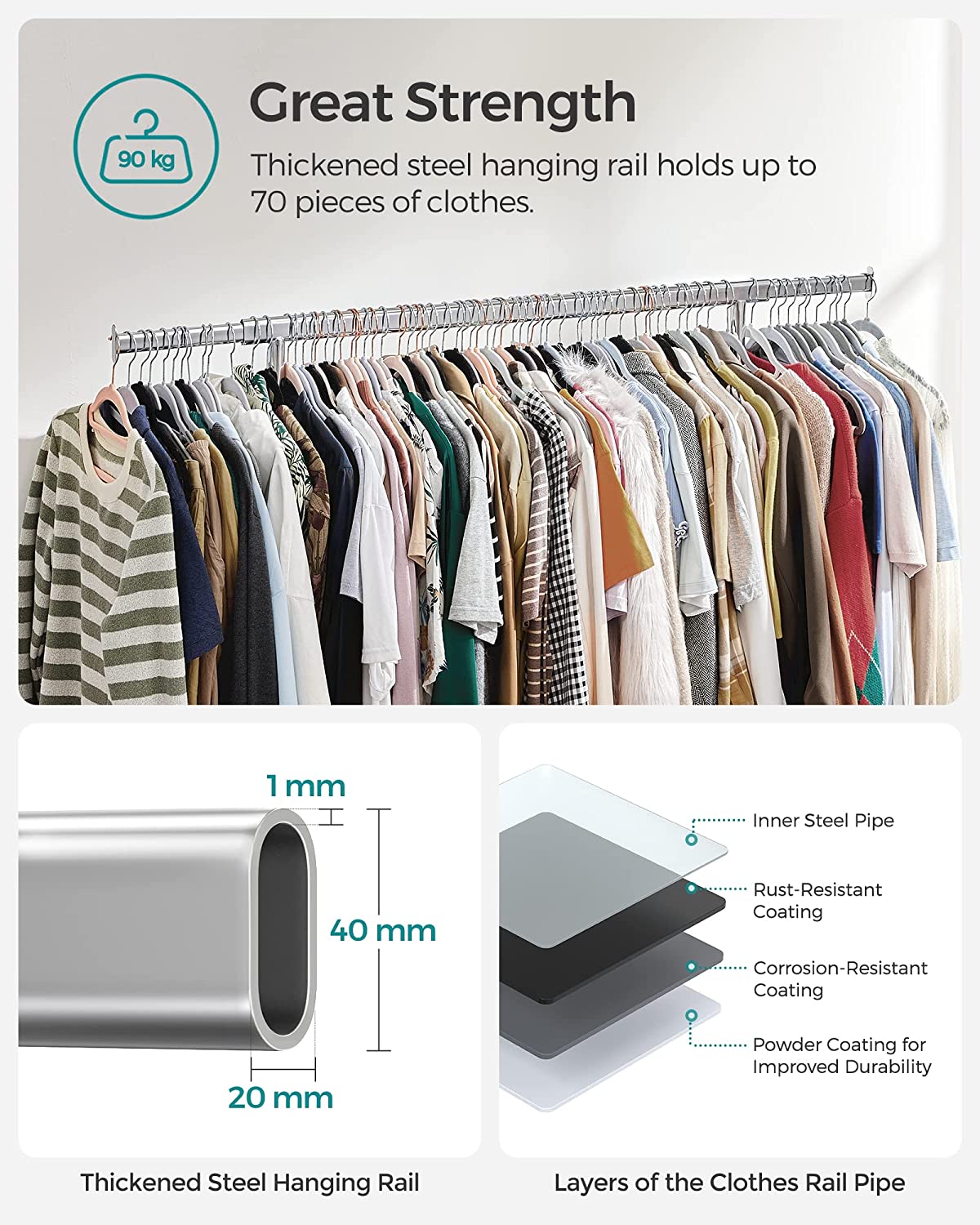 Heavy Duty Metal Garment Rack - TARHUS