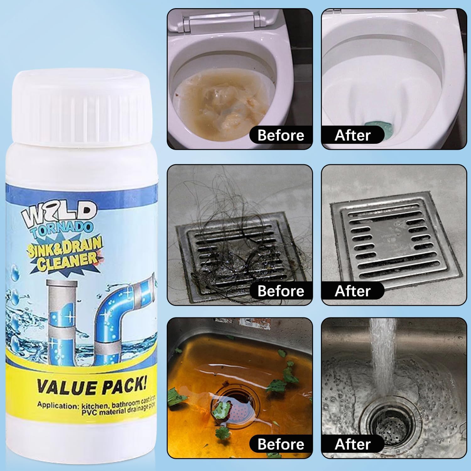 Wild Tornado Sink & Drain Cleaner Powder TARHUS