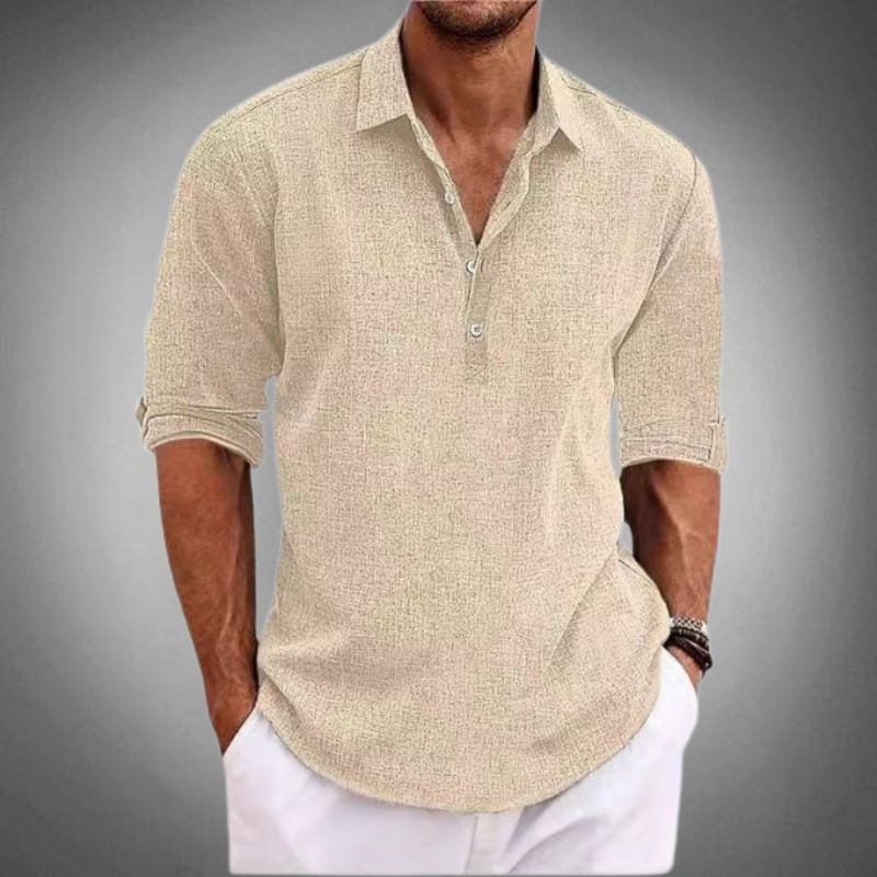 Tobias | Polo Shirt Atmungsaktiv aus 100% Leinen, Stilvoll und Lässig TARHUS Polo Shirt