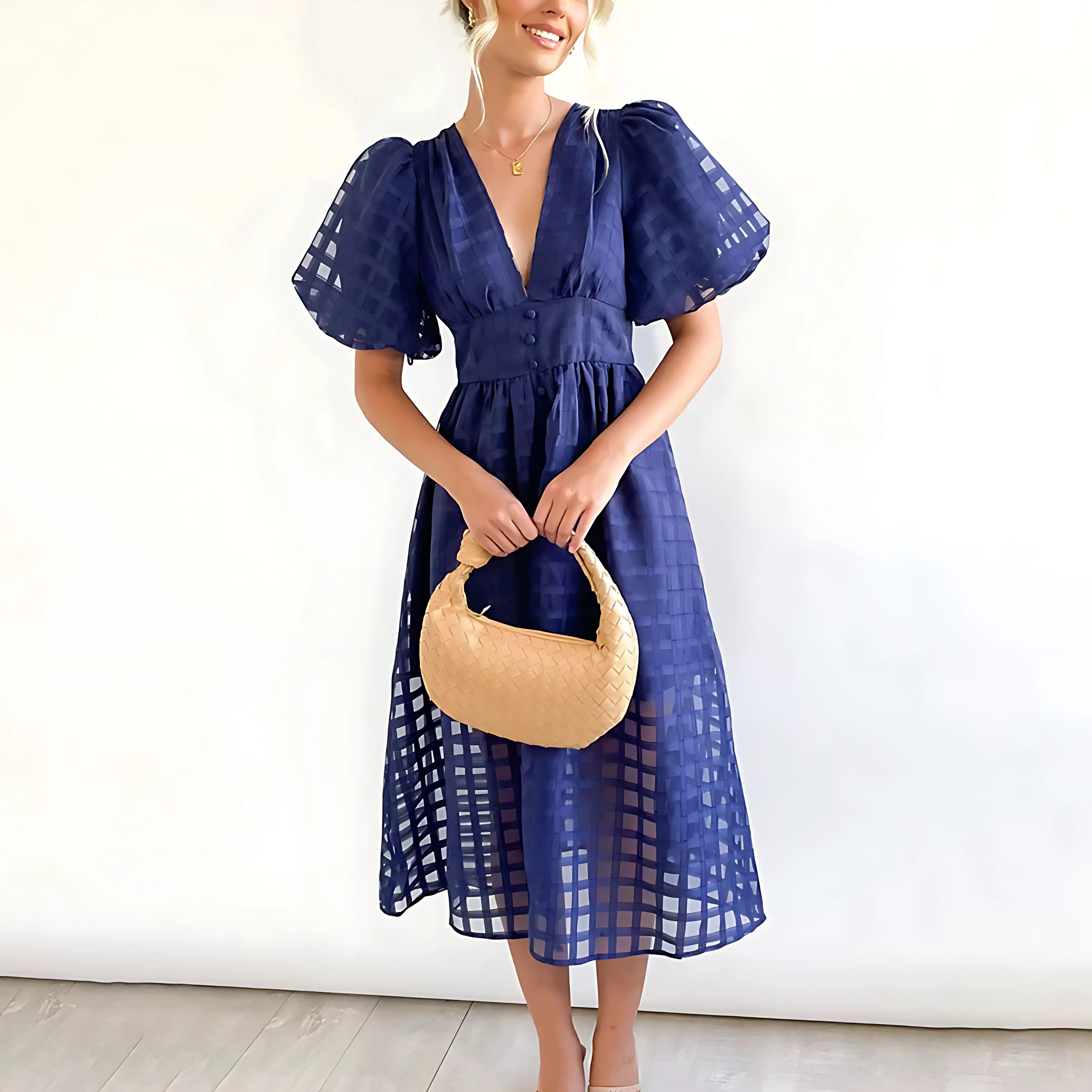 Julia - Elegant Summer Midi Dress - TARHUS