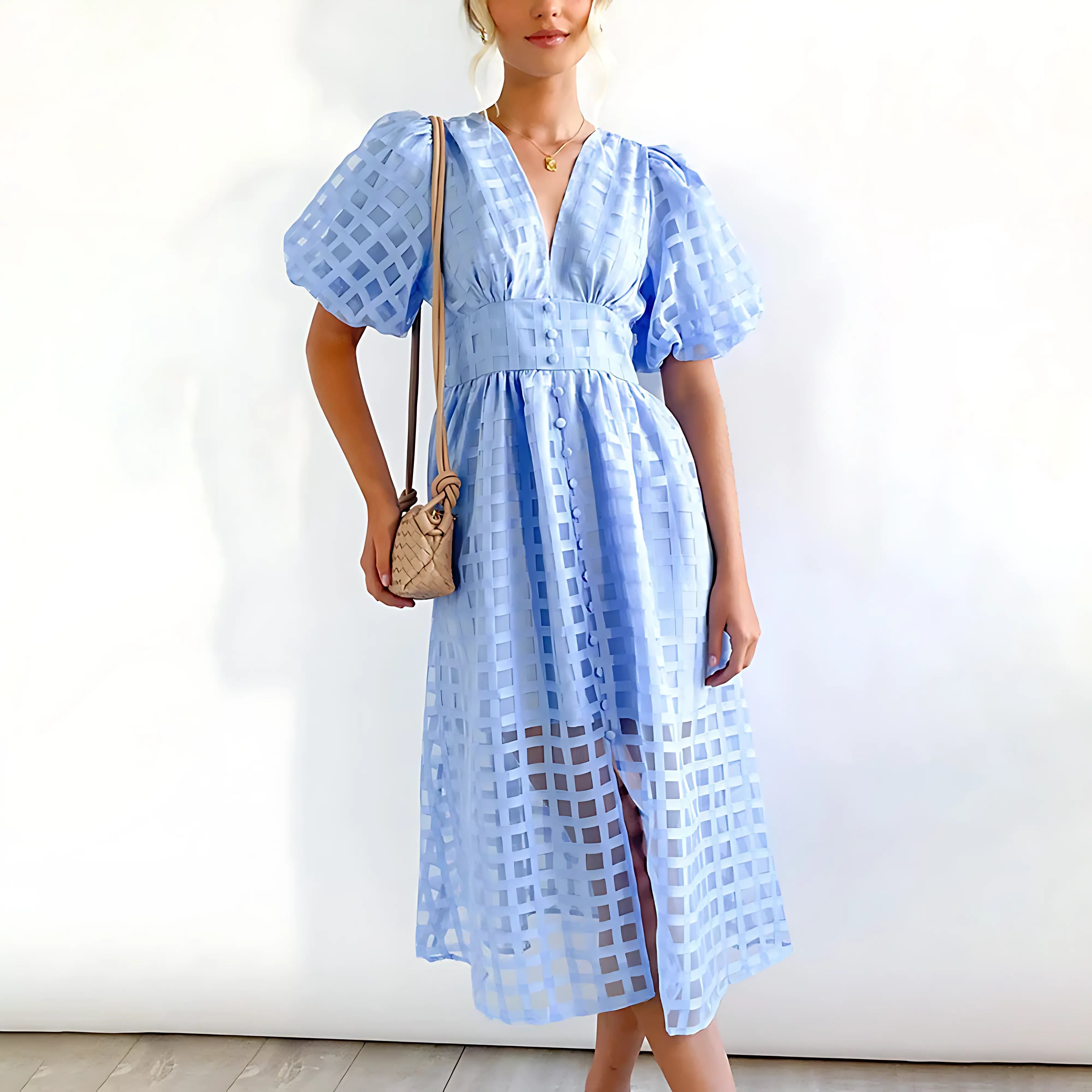 Julia - Elegant Summer Midi Dress - TARHUS