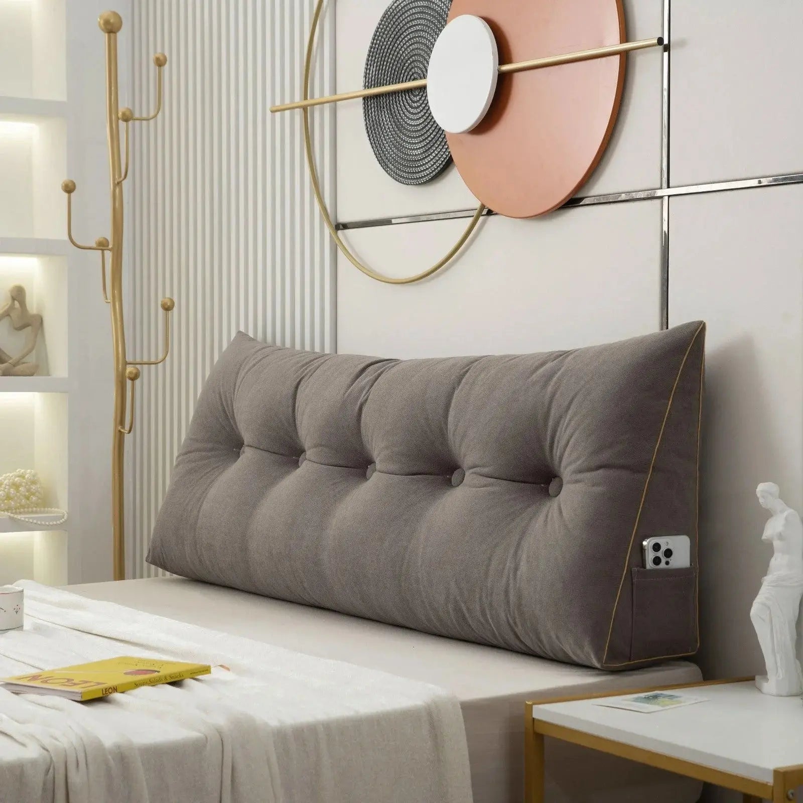 Wedge Backrest Pillow | Ergonomic Support – Bed & Sofa Comfort TARHUS Luxury HeaderBoard Wedge Pillow