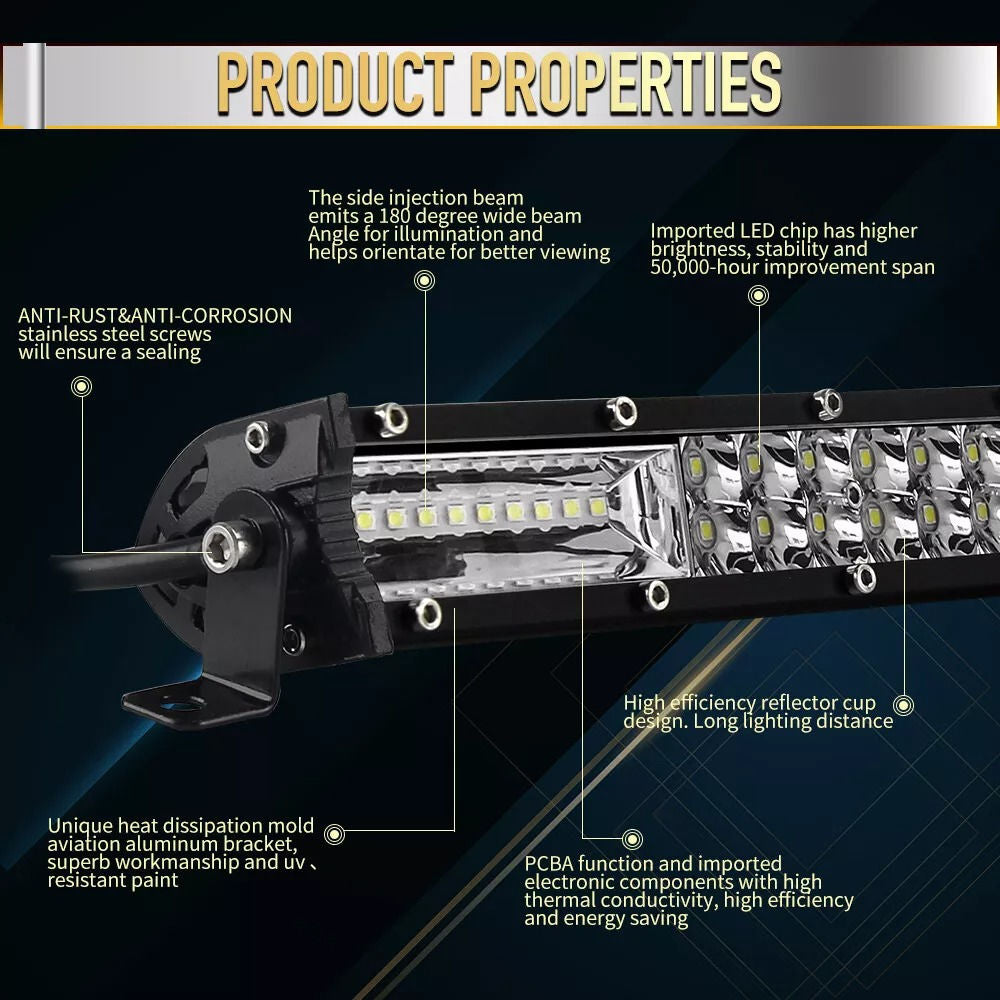 LED Light Bar for Trucks, SUVs & Boats – Waterproof Off-Road Flood - TARHUS
