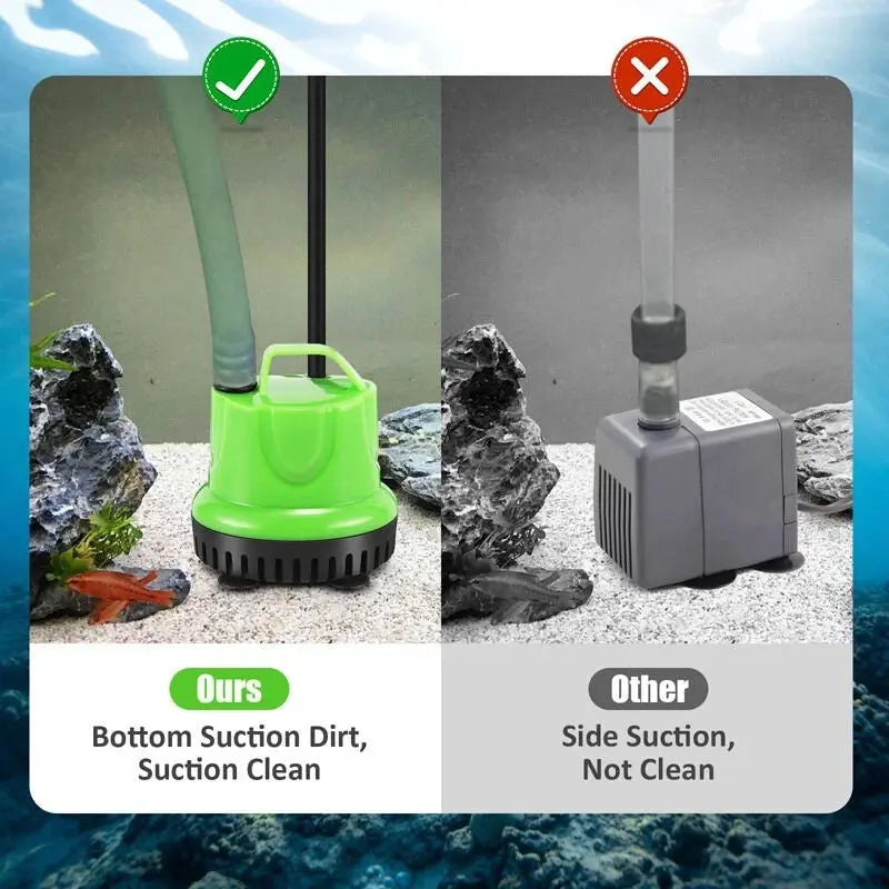 Submersible Aquarium Water Pump – Ultra-Quiet Fish Tank Pump with Adjustable Flow for Fresh Water - TARHUS