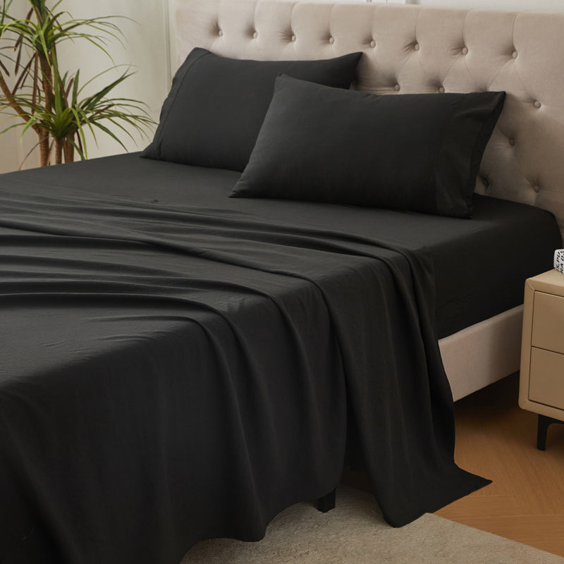 4-Piece Ultra-Soft Organic Softwash Cotton Bed Sheet Set TARHUS Sheet Set