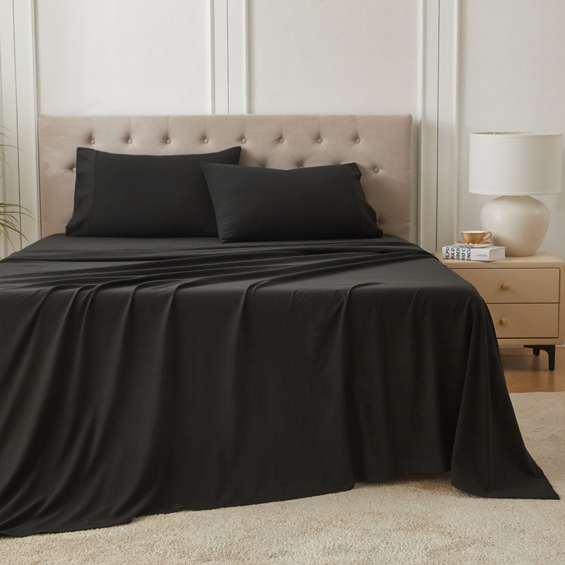 4-Piece Ultra-Soft Organic Softwash Cotton Bed Sheet Set TARHUS Sheet Set