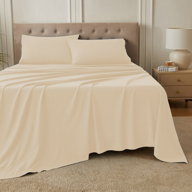 4-Piece Ultra-Soft Organic Softwash Cotton Bed Sheet Set TARHUS Sheet Set
