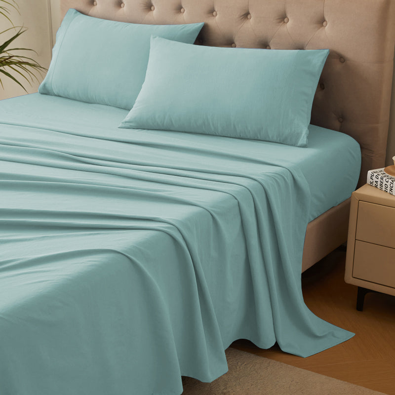 4-Piece Ultra-Soft Organic Softwash Cotton Bed Sheet Set TARHUS Sheet Set