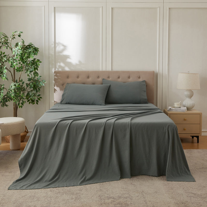 4-Piece Ultra-Soft Organic Softwash Cotton Bed Sheet Set TARHUS Sheet Set