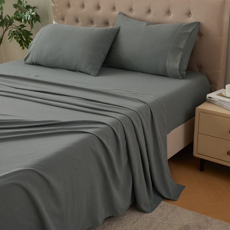4-Piece Ultra-Soft Organic Softwash Cotton Bed Sheet Set TARHUS Sheet Set