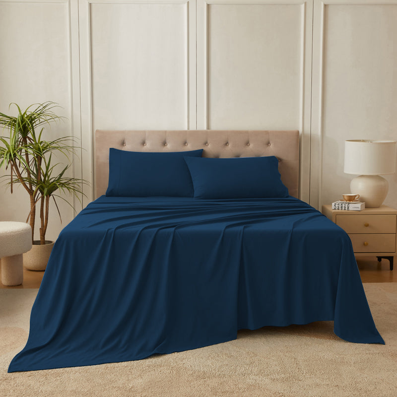 4-Piece Ultra-Soft Organic Softwash Cotton Bed Sheet Set TARHUS Sheet Set