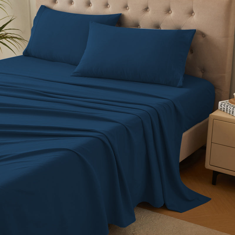 4-Piece Ultra-Soft Organic Softwash Cotton Bed Sheet Set TARHUS Sheet Set