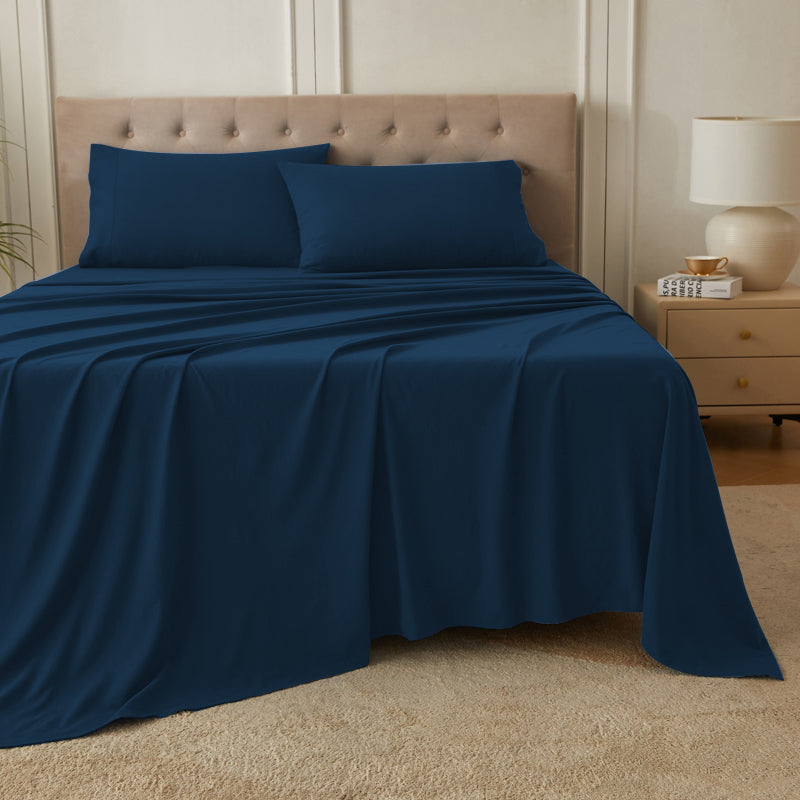 4-Piece Ultra-Soft Organic Softwash Cotton Bed Sheet Set TARHUS Sheet Set