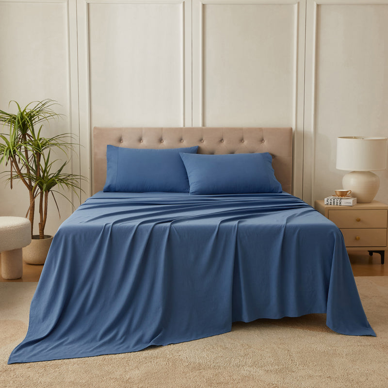 4-Piece Ultra-Soft Organic Softwash Cotton Bed Sheet Set TARHUS Sheet Set