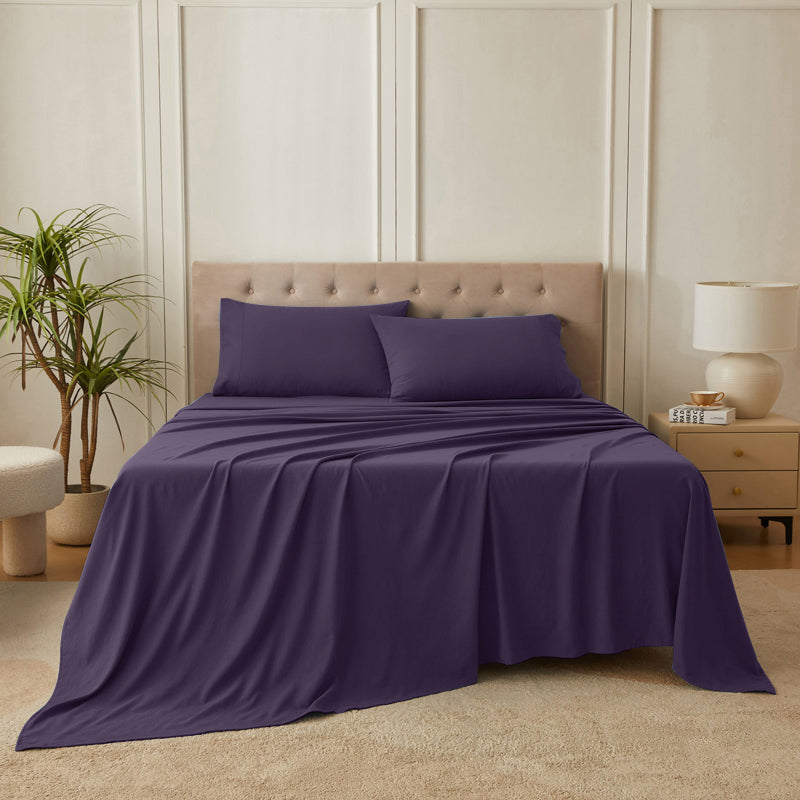 4-Piece Ultra-Soft Organic Softwash Cotton Bed Sheet Set TARHUS Sheet Set