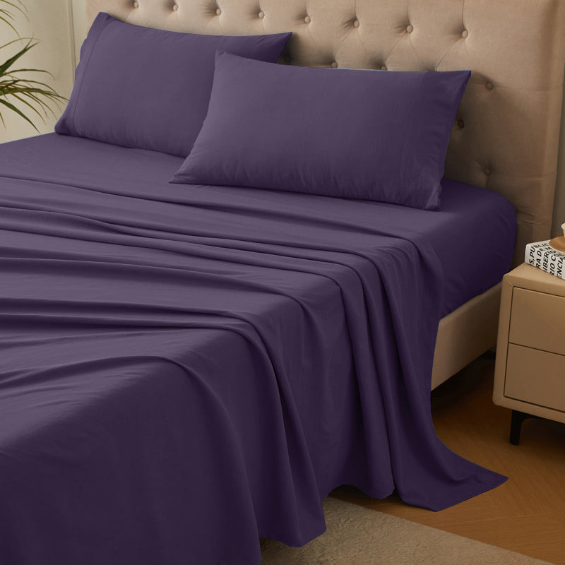 4-Piece Ultra-Soft Organic Softwash Cotton Bed Sheet Set TARHUS Sheet Set