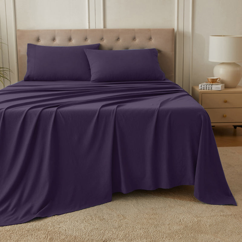 4-Piece Ultra-Soft Organic Softwash Cotton Bed Sheet Set TARHUS Sheet Set